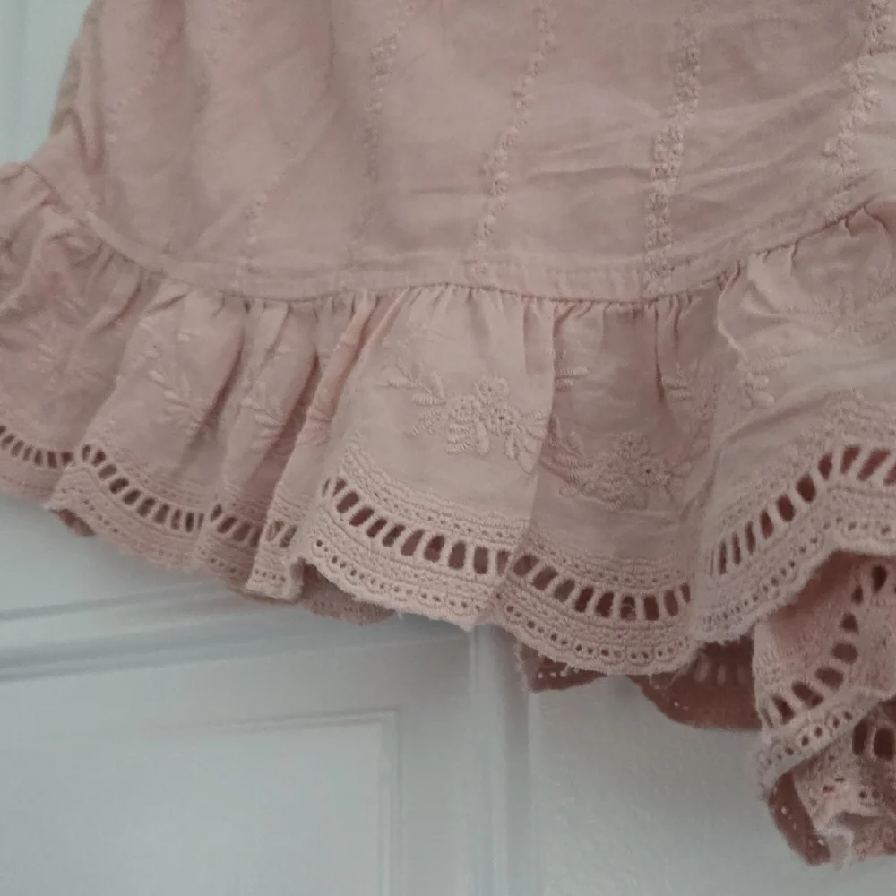 Sold) Shabby Chic Blush Ruffle Top And Bottom Set M - Picture 6 of 7